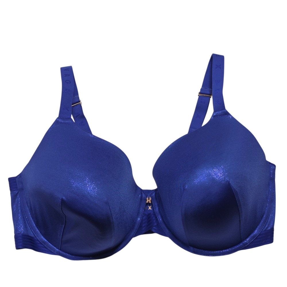 Savage X Fenty T-Shirt Bra Women 40H Blue Shimmer Microfiber Underwire